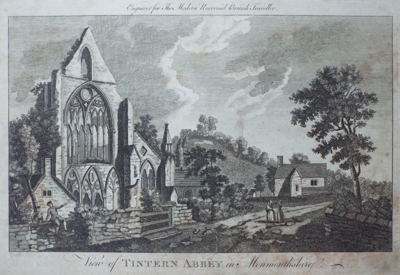 Print - Tintern Abbey, in Monmouthshire.